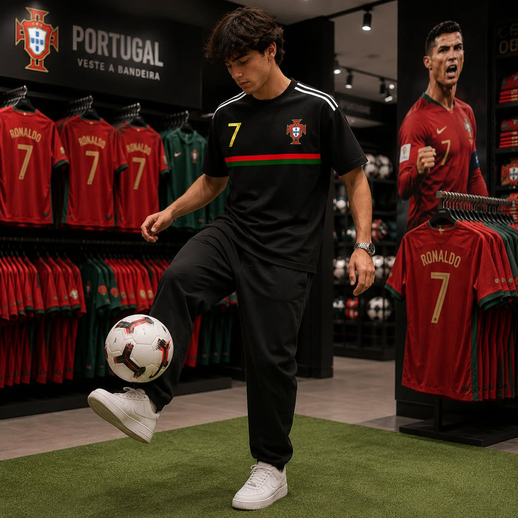 CR7 Icons Oversized Graphic T-Shirt – Black