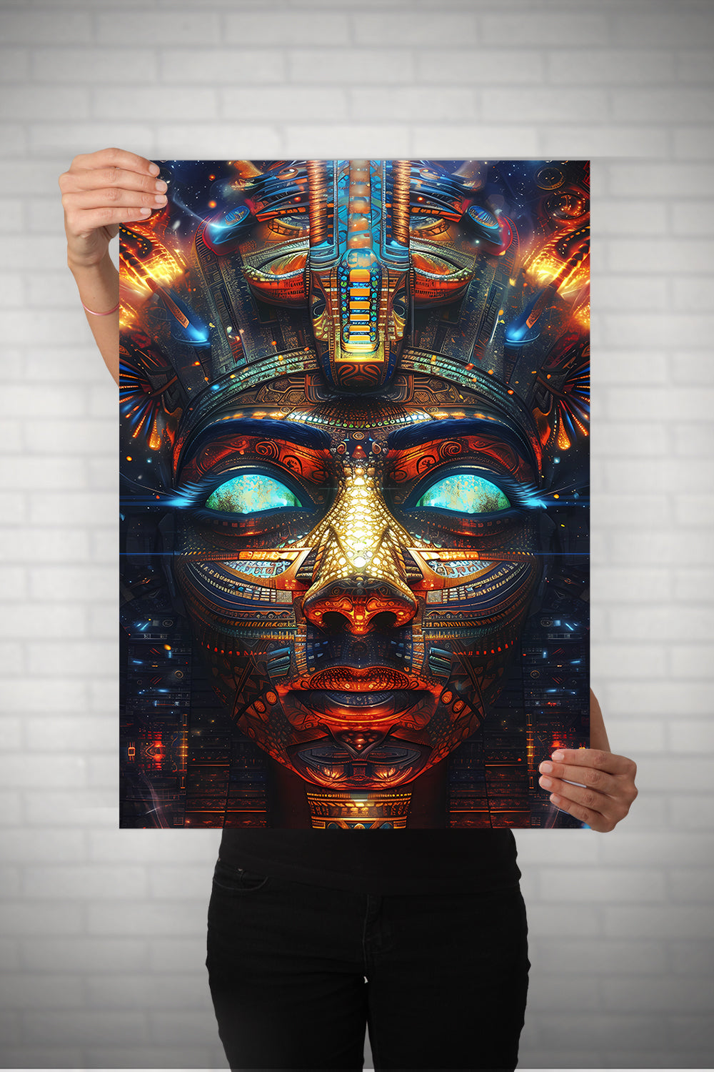 AI Generated Egypt Mummy Metal Poster