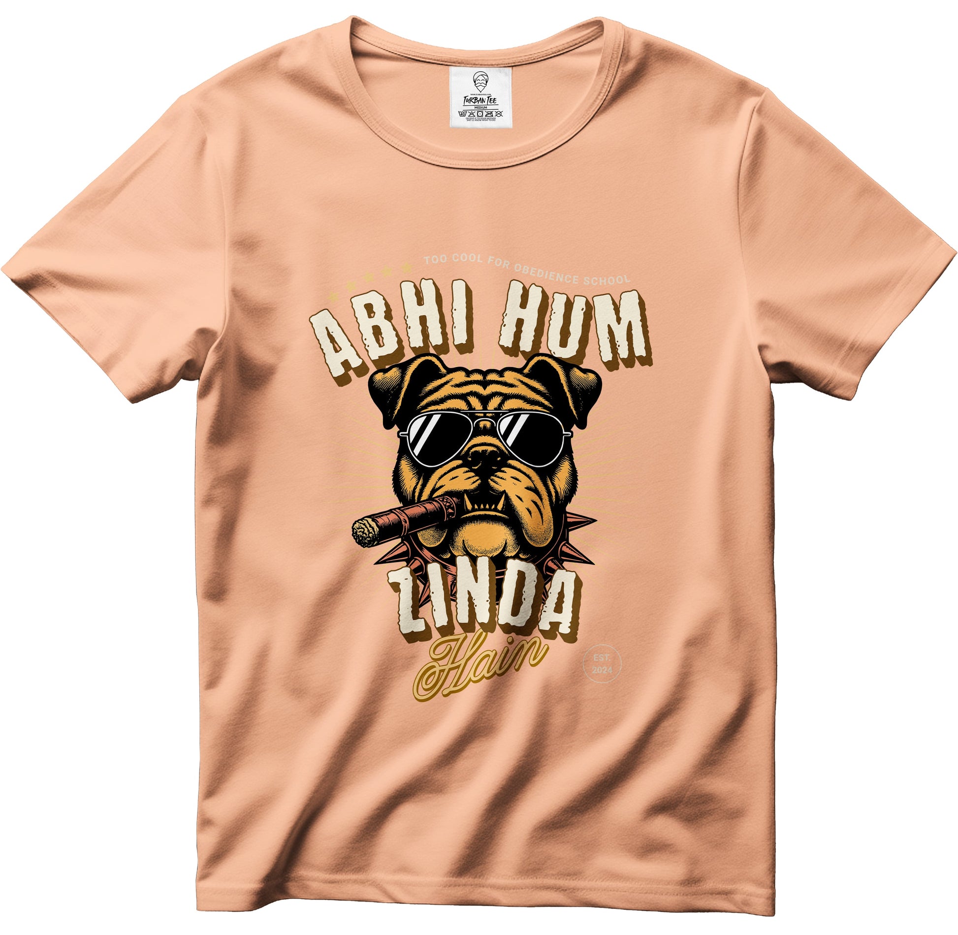 Round Neck Printed T-Shirt - (Peach) (Abhi Hum Zinda Hai)
