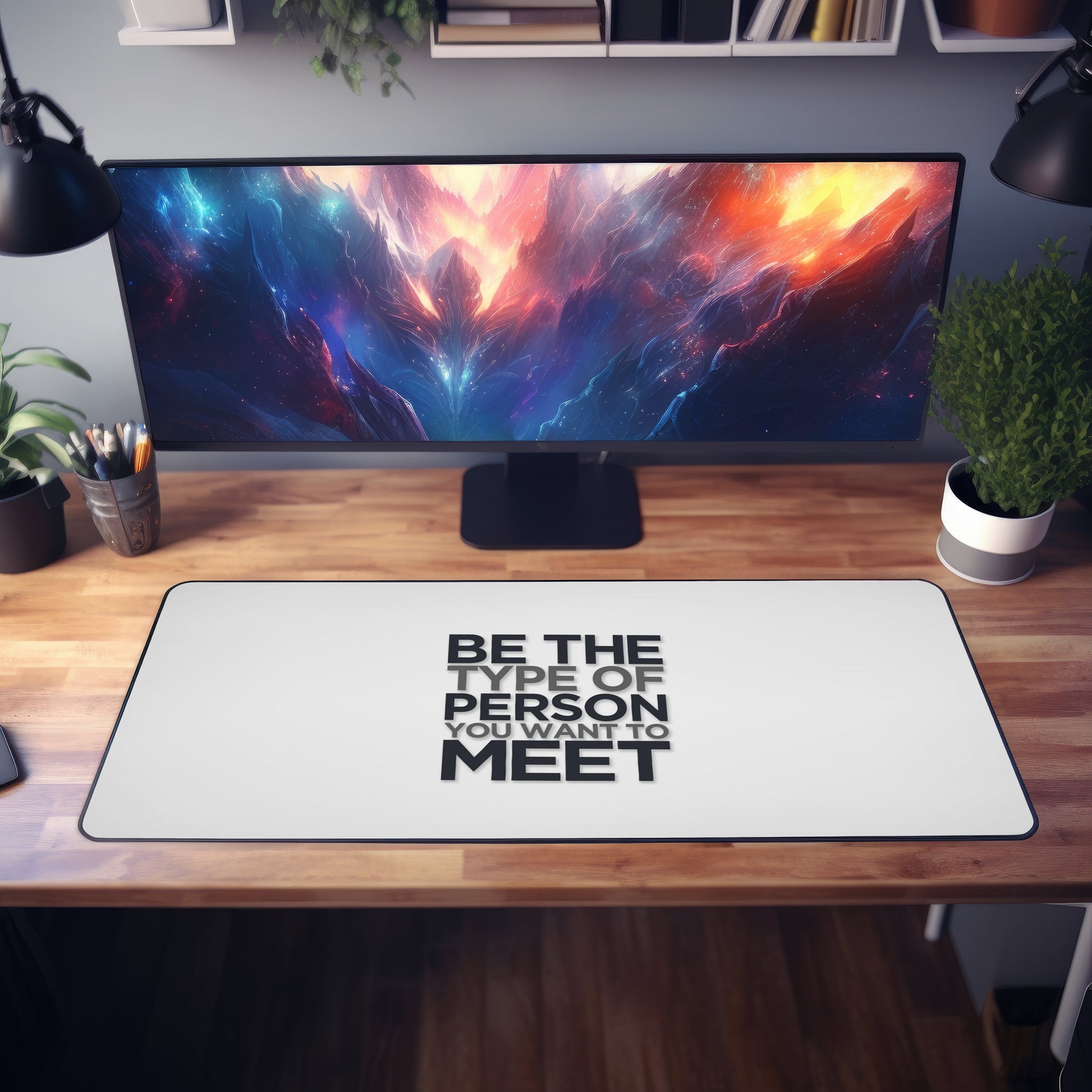 Be The Type of Person Quote Desk Mat