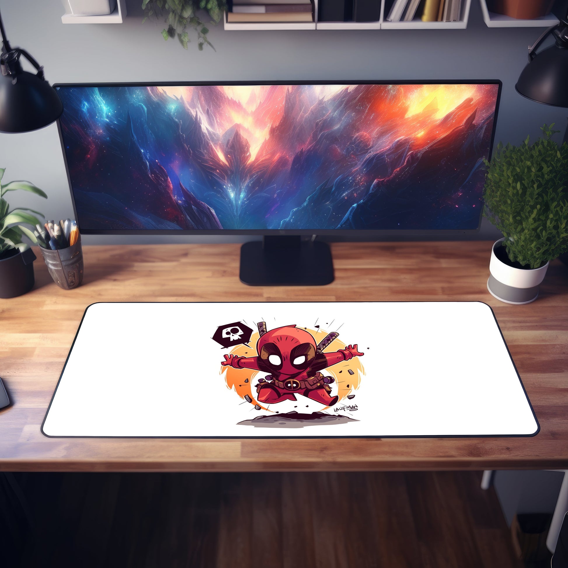 Deadpool Illustration Desk Mat