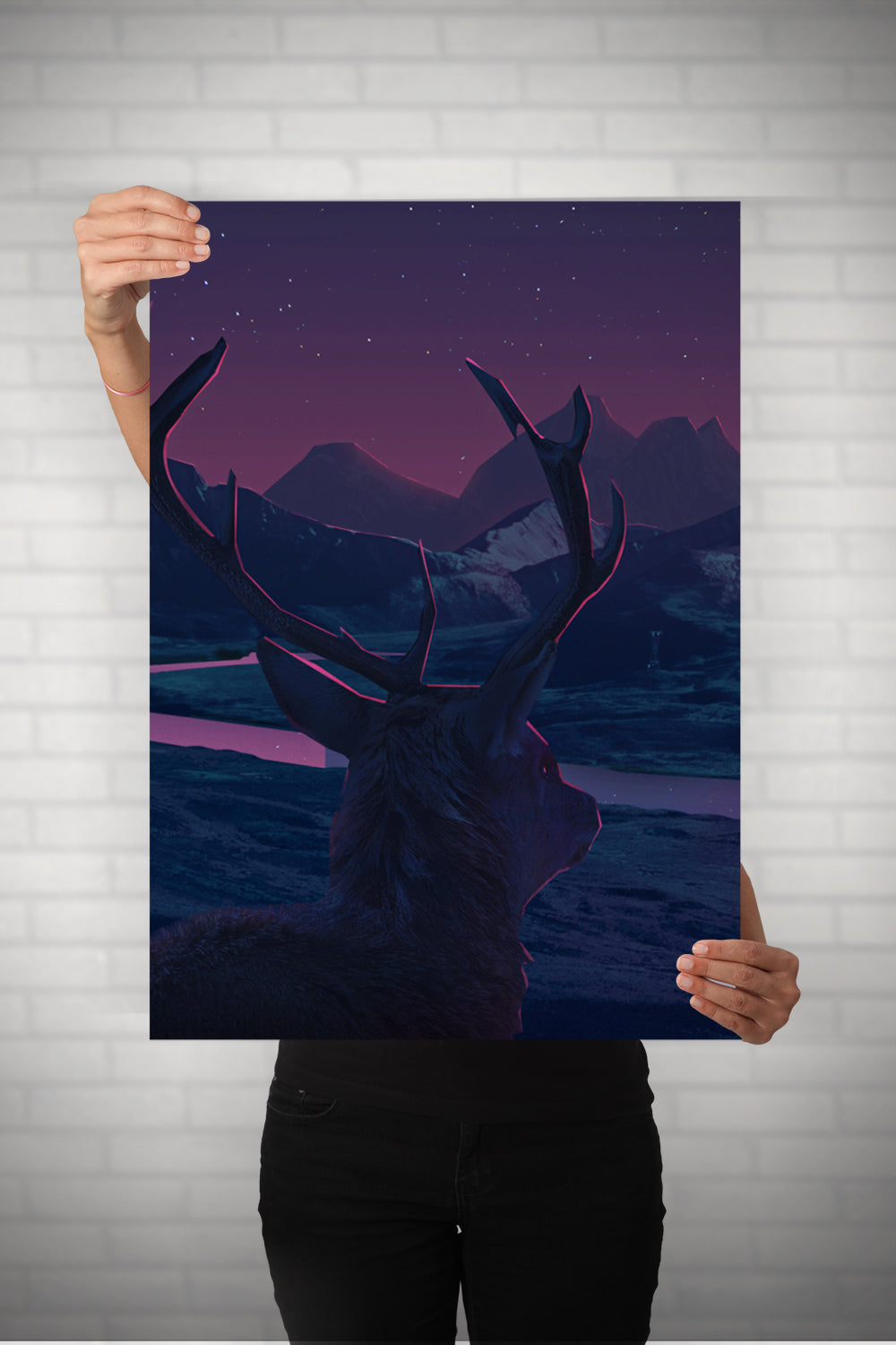 Dear Night Sky Gazing Metal Poster