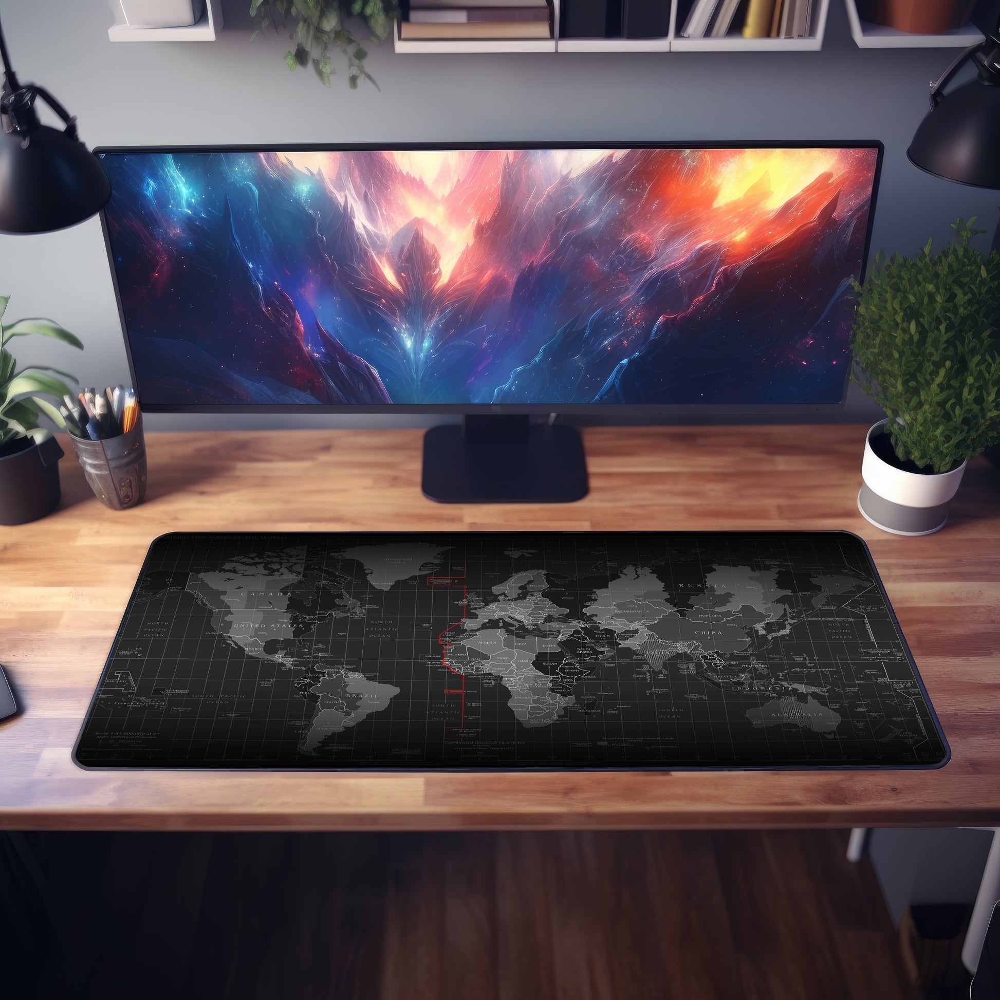 World Map Desk Mat