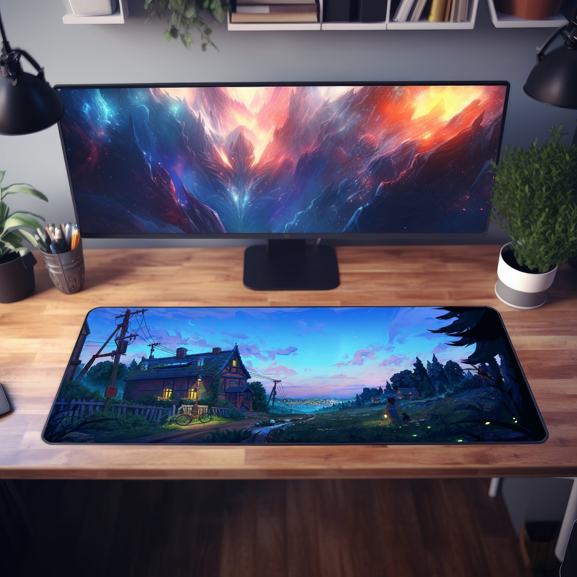 Twilight Village Outskirts Desk Mat