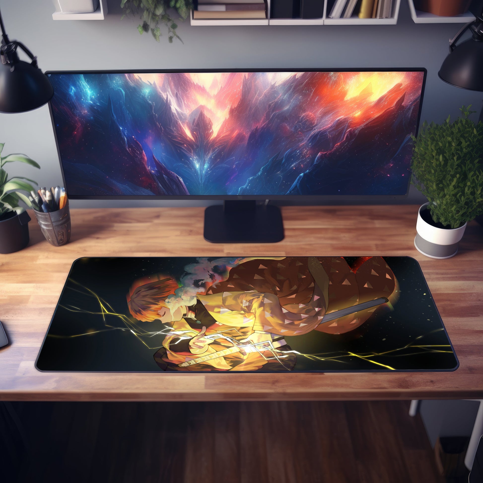 Demon Slayer Zenitsu Agatsuma Desk Mat