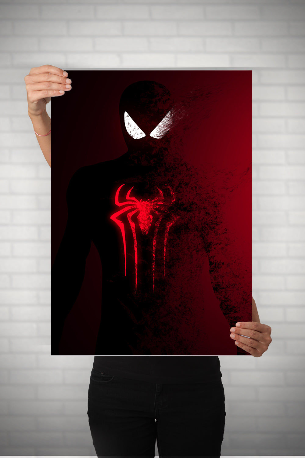 Fading Spiderman Metal Poster
