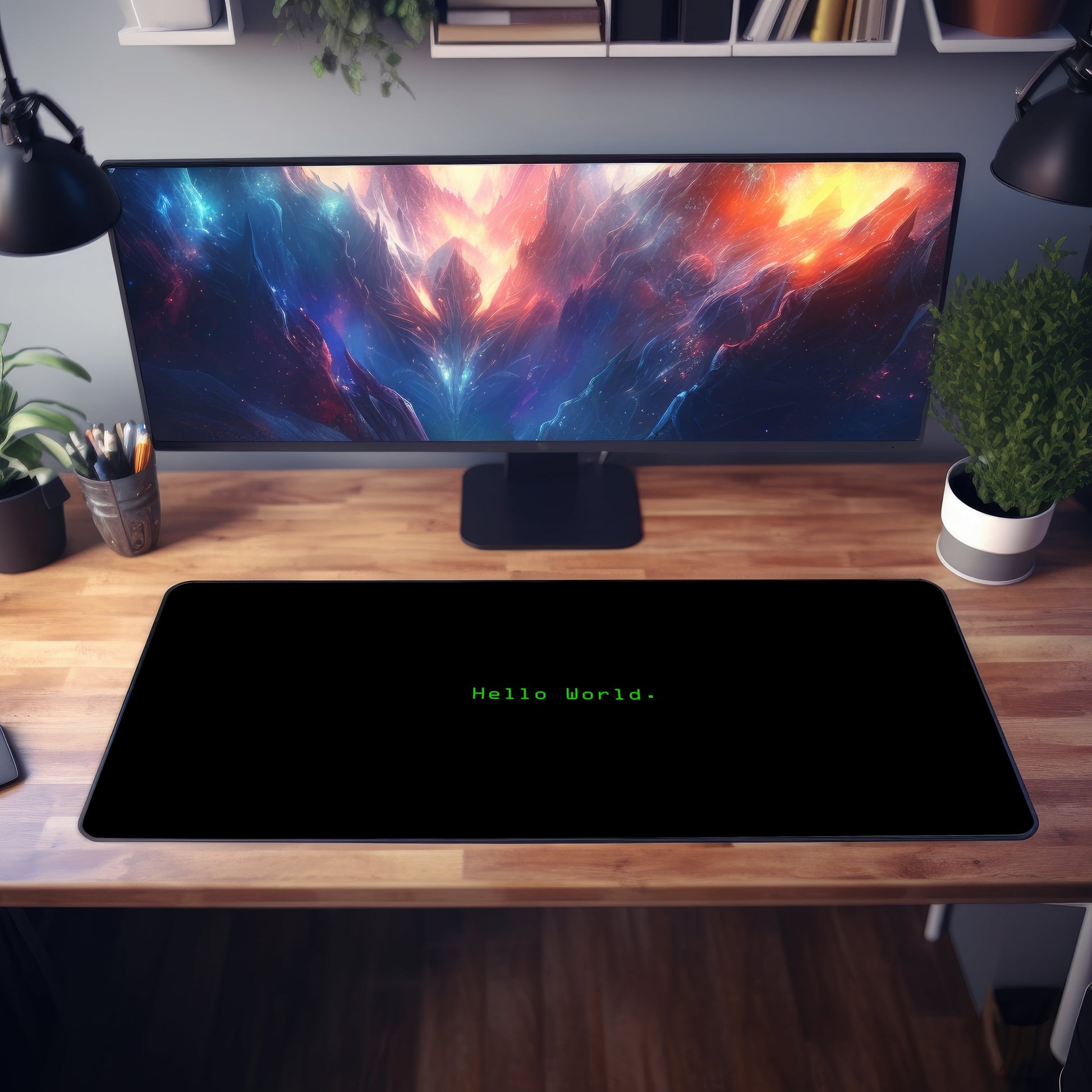 Hello World Programming Desk Mat