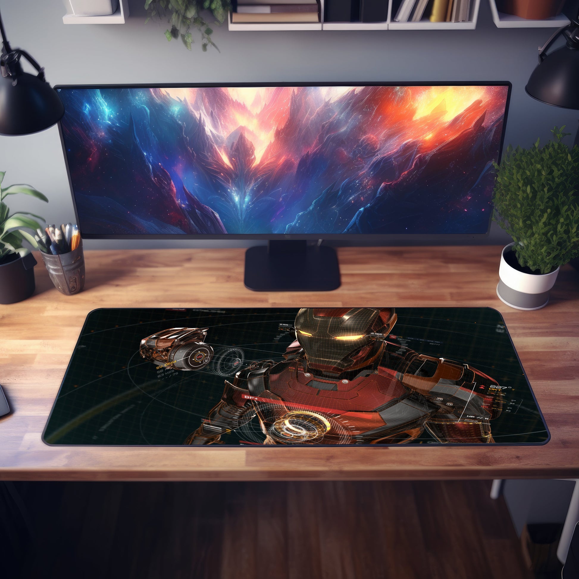 Iron Man 3D Hologram Desk Mat