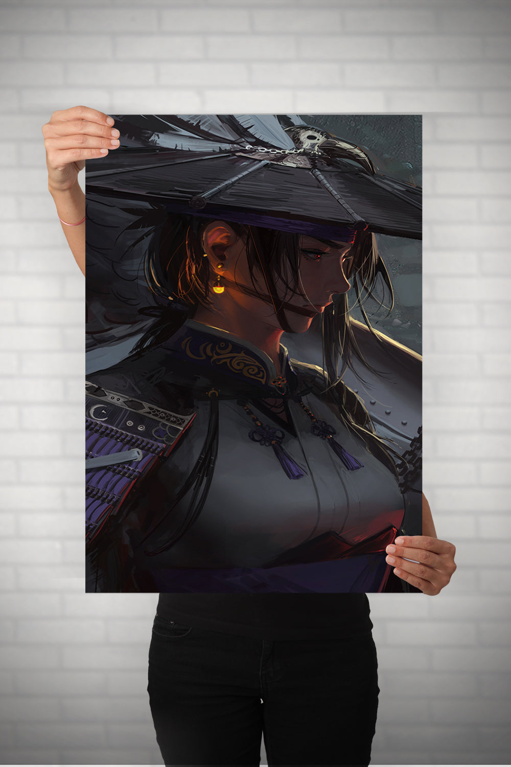 Lady Samurai Metal Poster