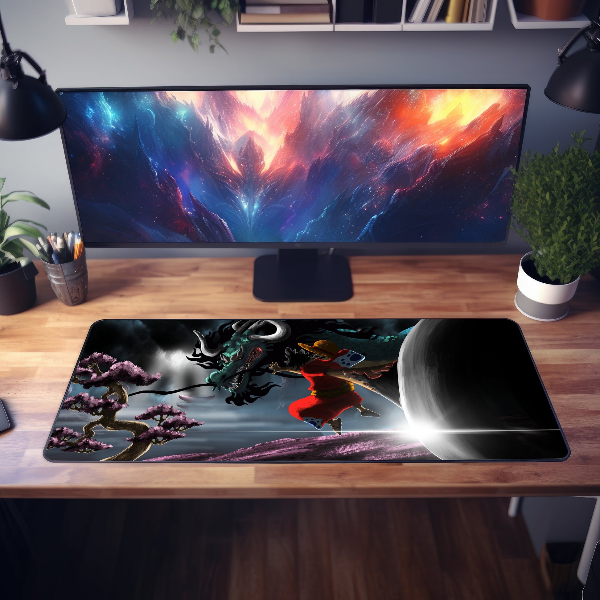 Luffy Kaido Onepiece Desk Mat