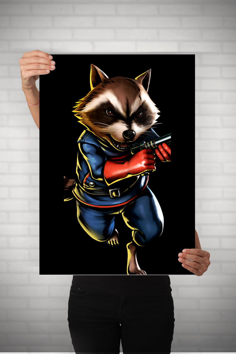 Rocket Cartoon Metal Poster