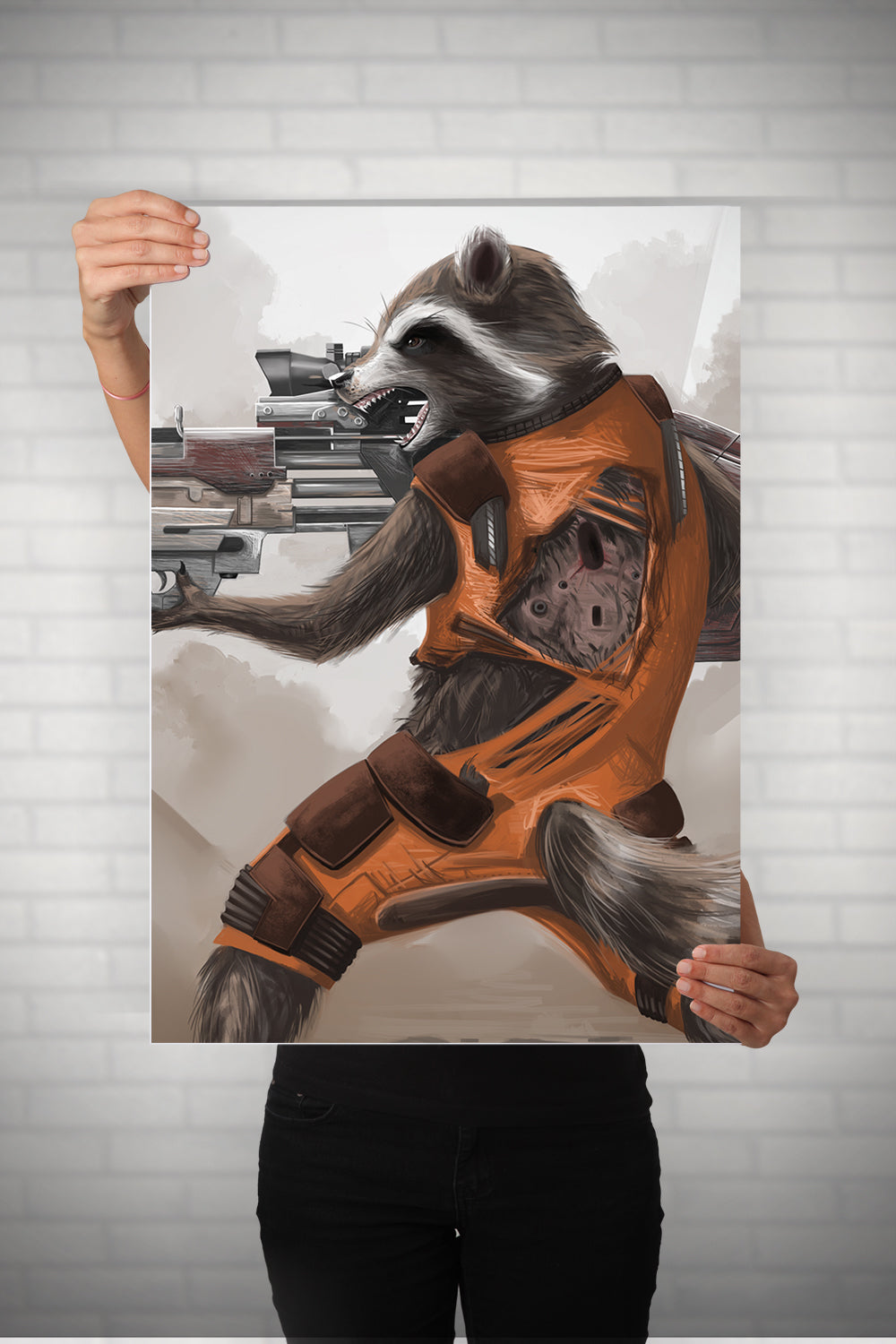 Rocket Gaurdians Of The Galaxy Metal Poster