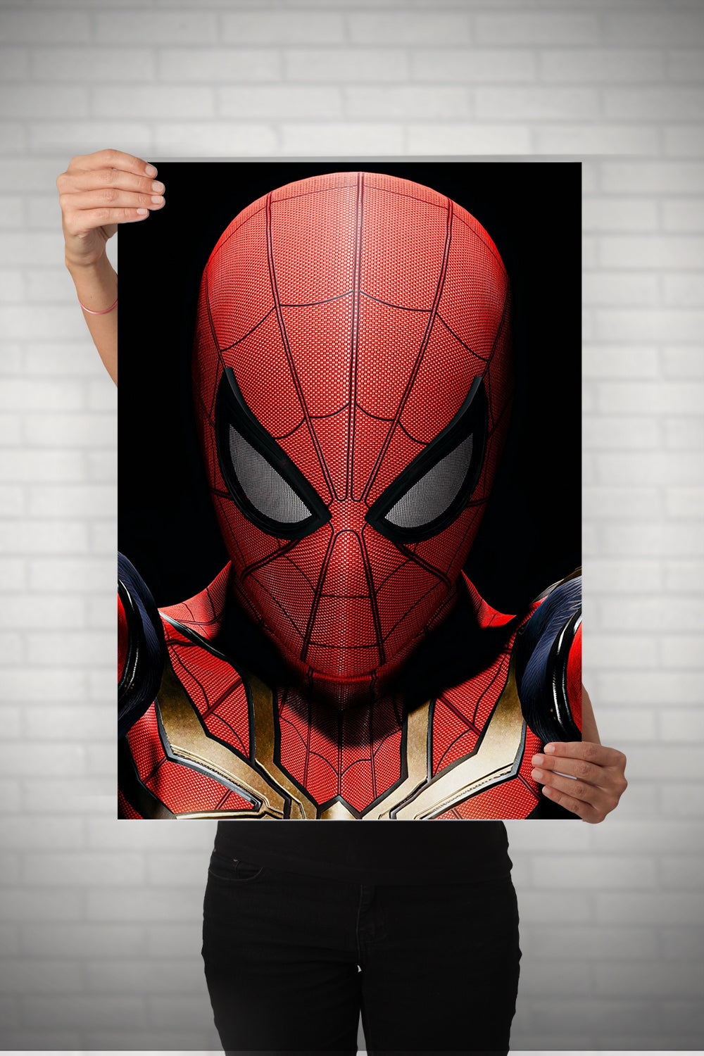 Spiderman Realistic Mask Metal Poster
