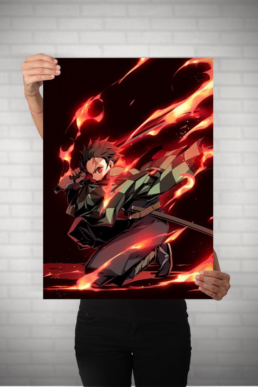 Tanjiro Hino Kami Kagura Metal Poster