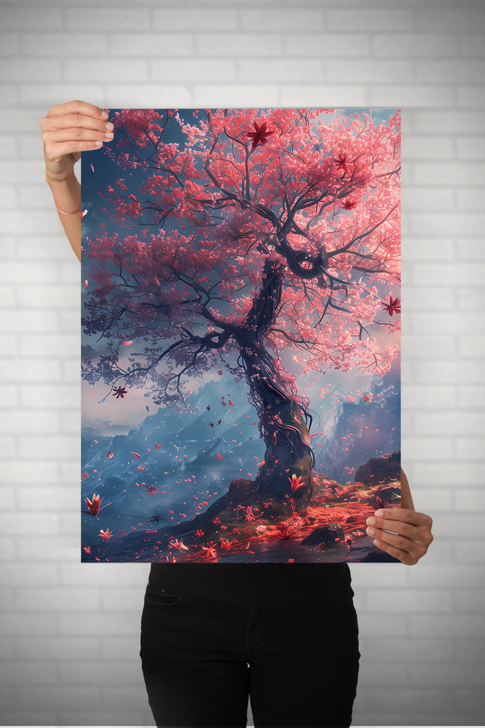 Tree cherry blossom in Spring Metal Poster